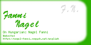 fanni nagel business card